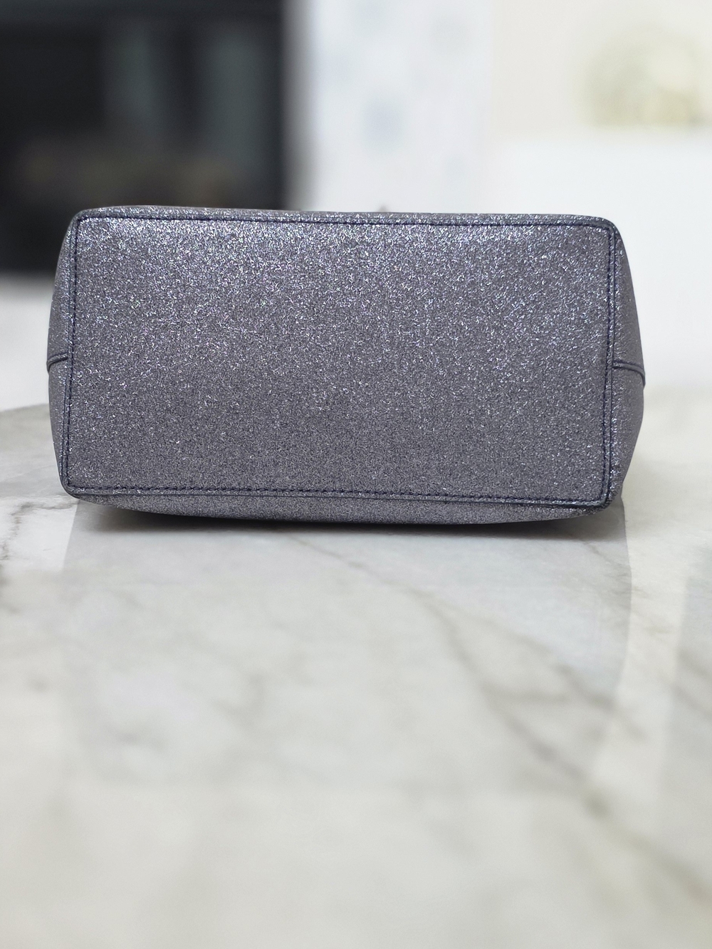 Kate Spade New York Joeley Small Satchel Dusk Navy Blue Glitter Crossbody - Picture 9 of 9